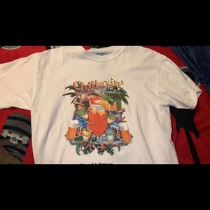 VINTAGE CHILLAXIN IN PARADISE WHITE TEE